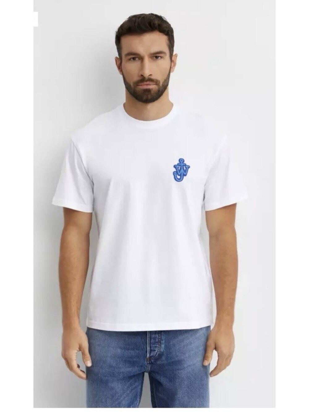 JW ANDERSON Anchor Patch White Cotton T-shirt Size XL